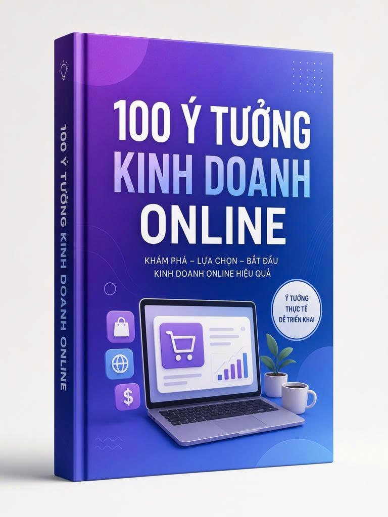 Bìa ebook 100 Ý Tưởng Kinh Doanh Online